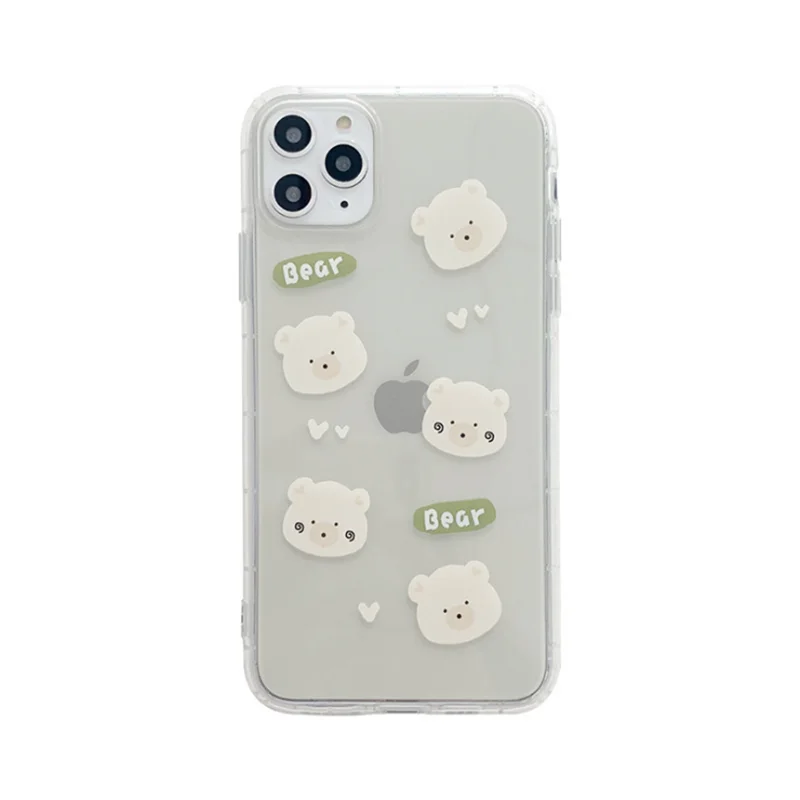 

Creative Cute Bear IPhone11ProMax/12Mini/XR/XS/X/8/7/6Plus Anti-fall Air Cushion Silicone Couple Mobile Phone Case Wholesale