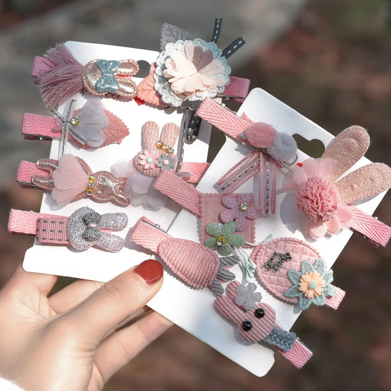 

5/6Pcs/Set Cute Sweet Kids Hair Clips Cartoon Hairpins New Girls Nice Colors Barrettes Children Flower Hair Accessories
