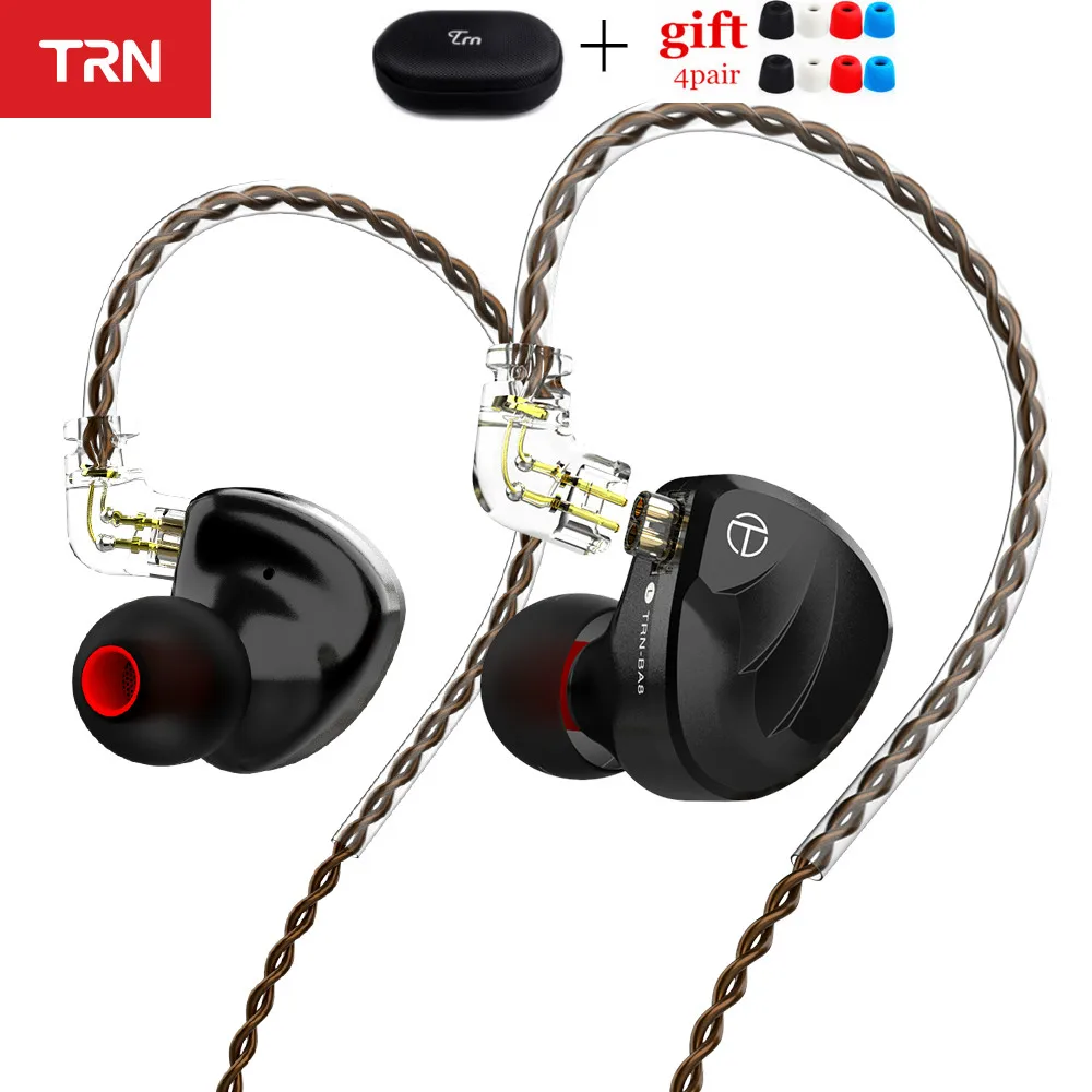

TRN BA8 16BA блок драйвера в ухо наушники 18 сбалансированный Amarture HIFI DJ монитор наушники с кабелем QDC TRN VX V90 BT20S