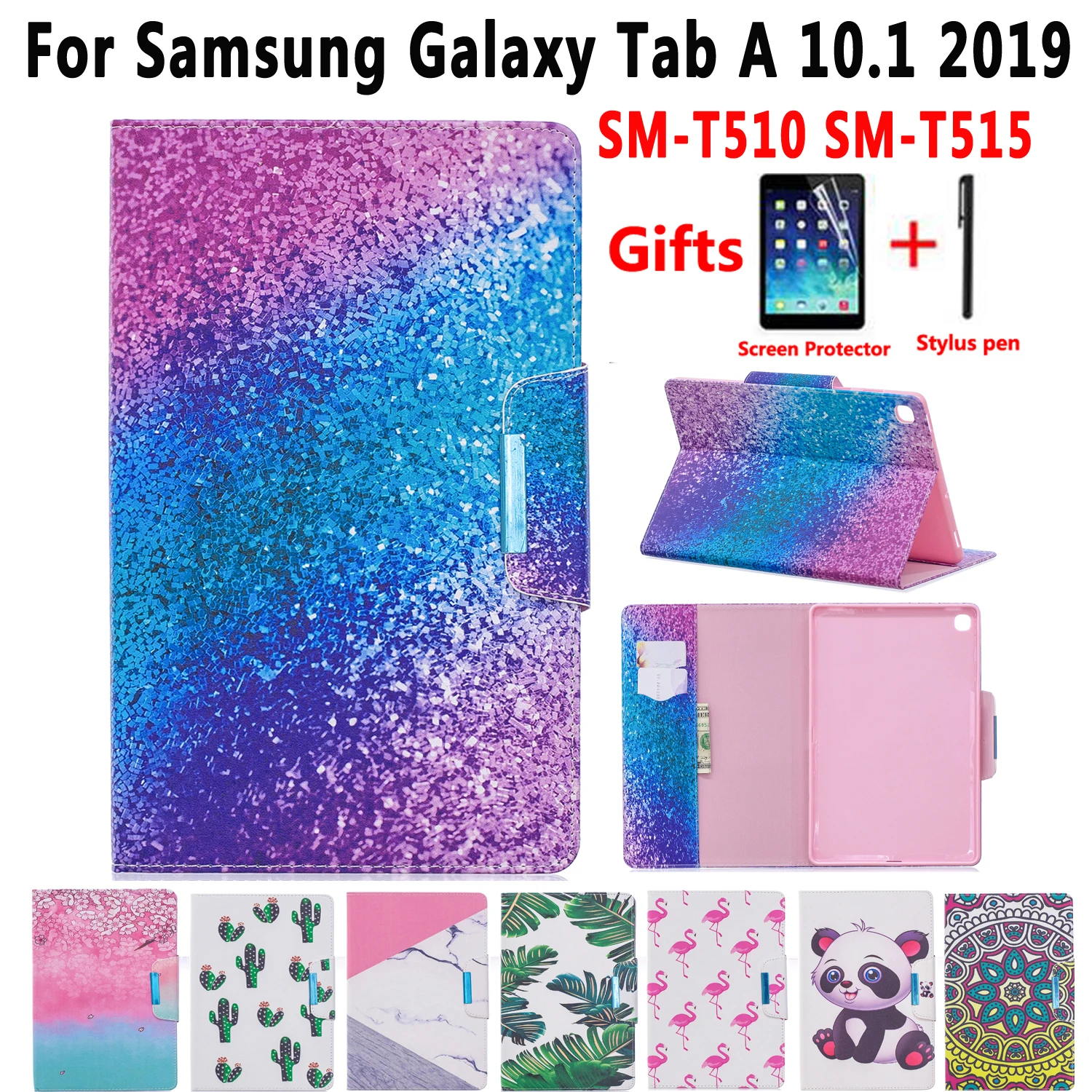 Мраморный кожаный чехол для Samsung Galaxy Tab A 10 1 дюйма фотография 2019 T510 T515 Мягкий