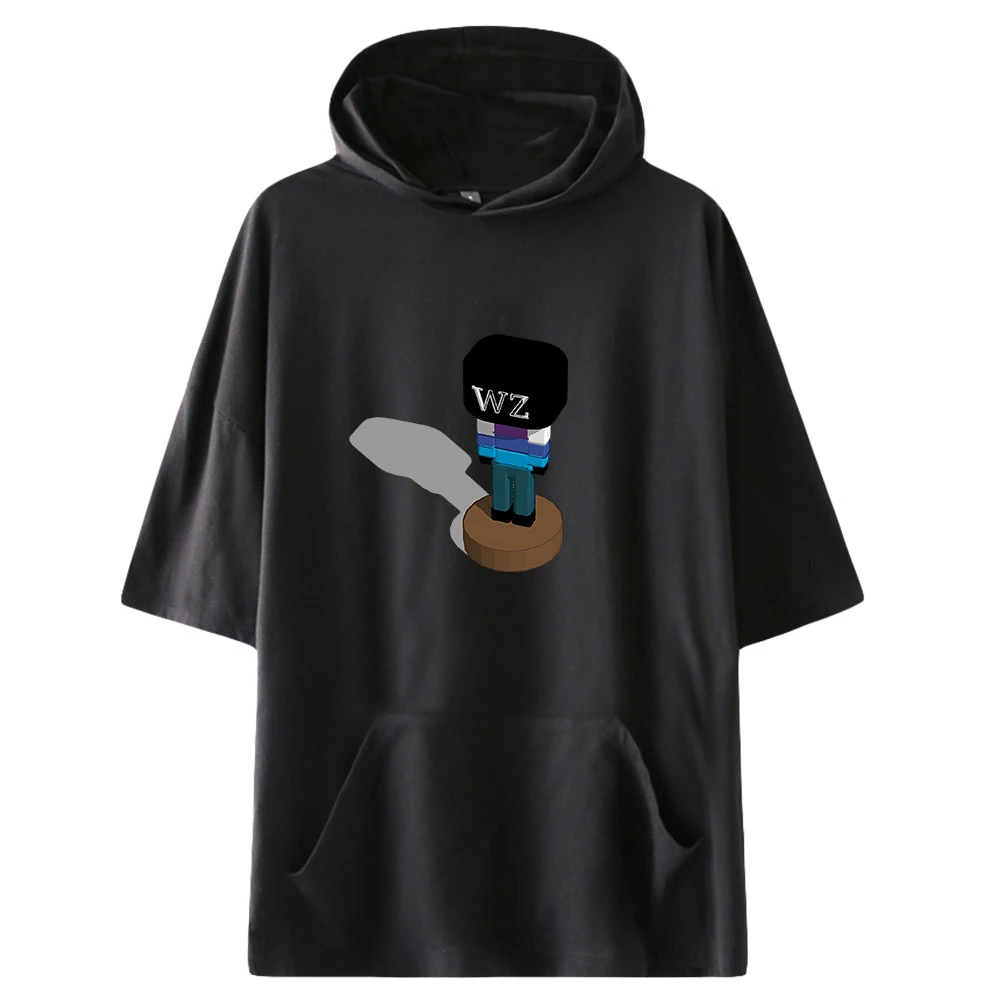 

Футболка с капюшоном и коротким рукавом для мужчин и женщин, в стиле Харадзюку