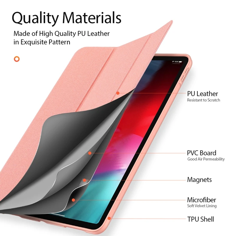 

Tablet Case for ipad Air4 10.9 Tablet Flip Protective Case with Pen Slot Support Pen Wireless Charge