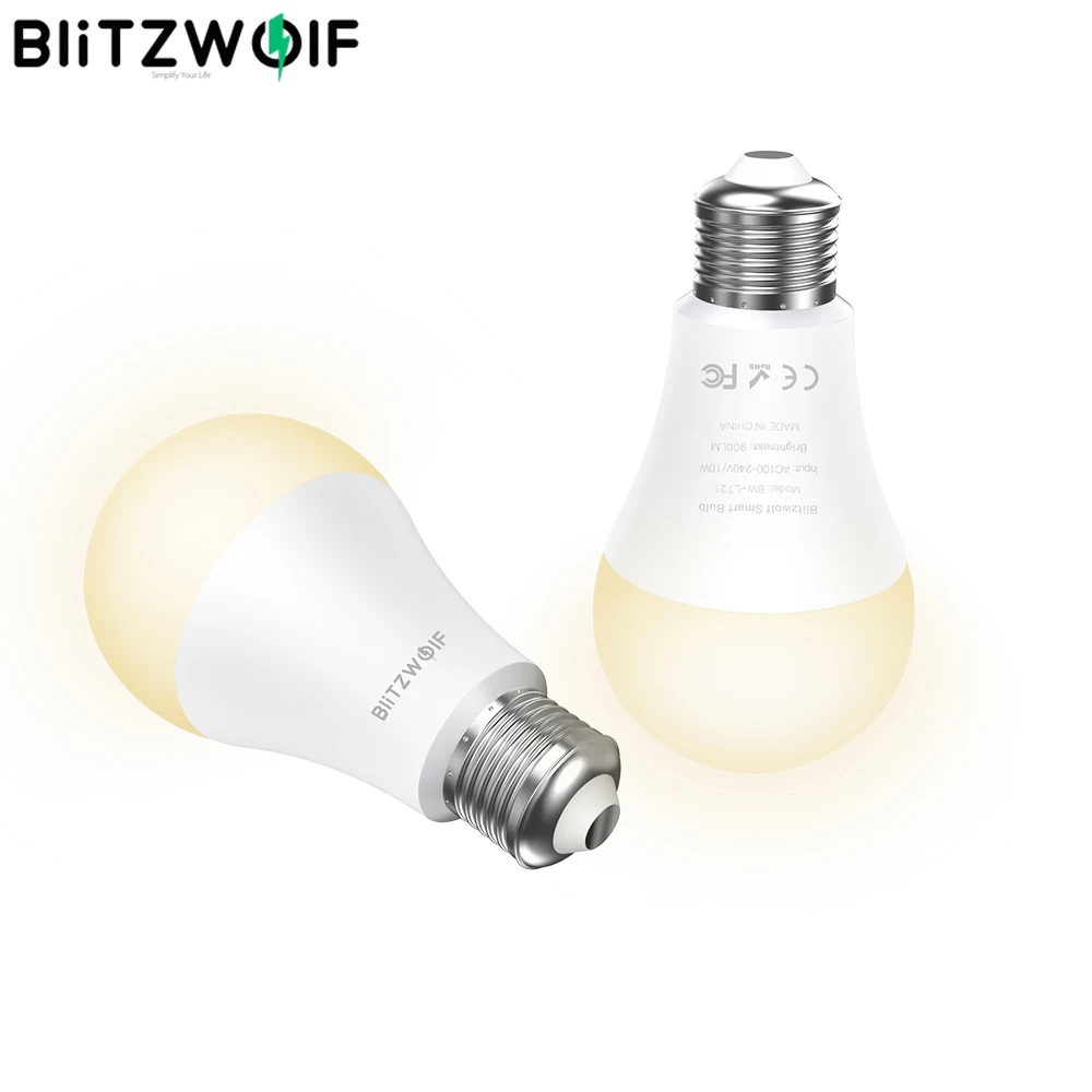 Умные светодиодные лампы BlitzWolf 3000K + RGB с дистанционным управлением через