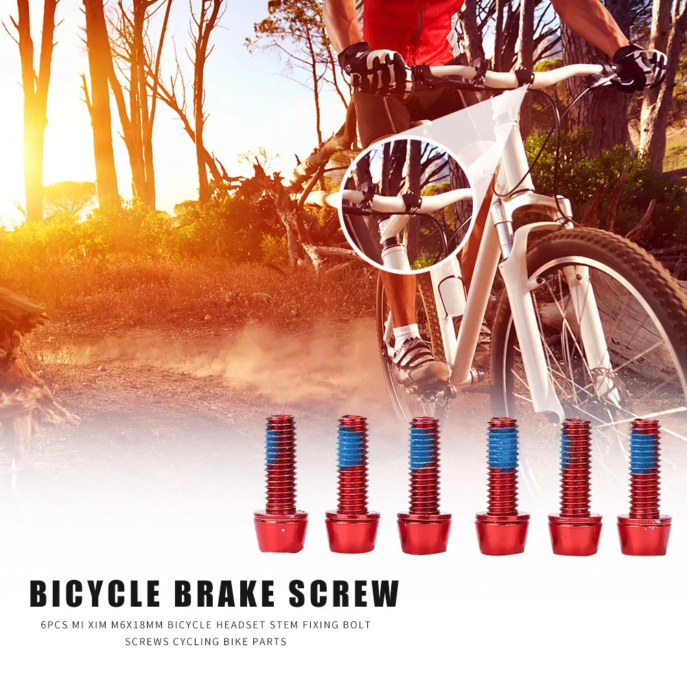 

Portable 18mm Bike Screws M6 Bicycle Stem Fixing Bolt Mountain Bicycle Repair Tools for Disc Brake V Brake