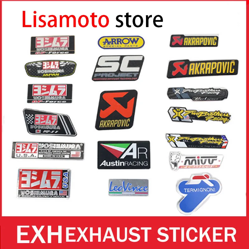 Алюминиевая термостойкая 3d-наклейка на выхлопную трубу мотоцикла наклейка для