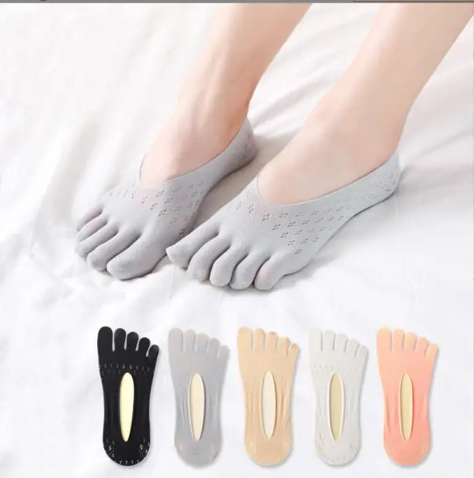 

anti slip cotton yoga socks Dance Sock Finger socks Anti Slip Bandage Cotton Sports Yoga Socks