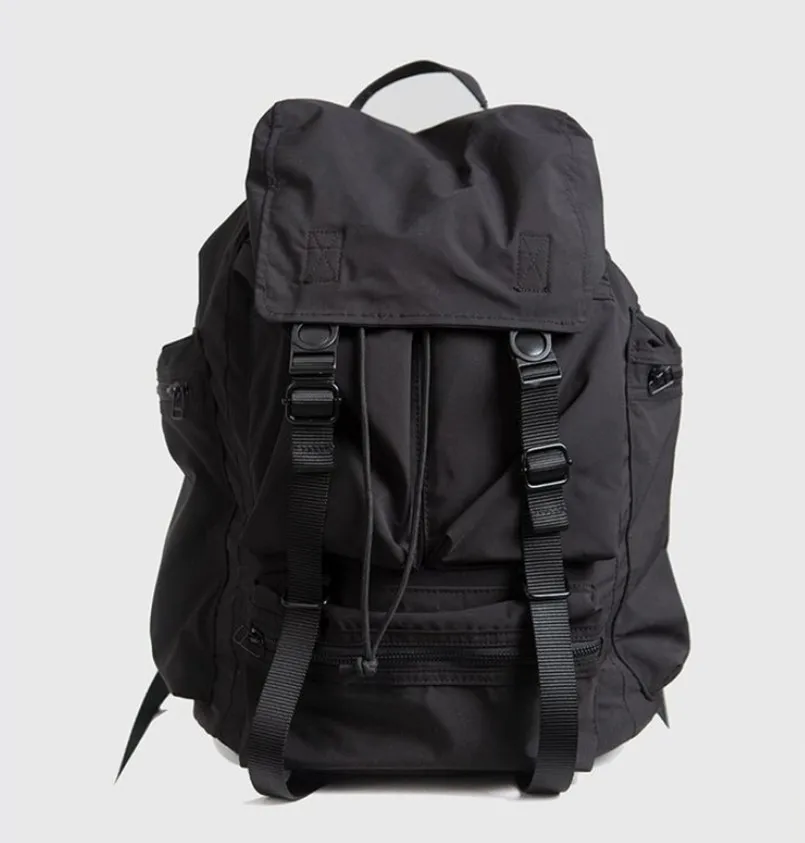 goth backpack unisex Drawstring bag Black knight bag high-capacity backpack Multiple pockets string bag