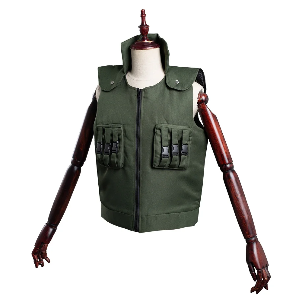 Японское аниме Хатаке Какаши Зеленый Унисекс жилет Косплей Костюмы Хэллоуин Карнавальный костюм.