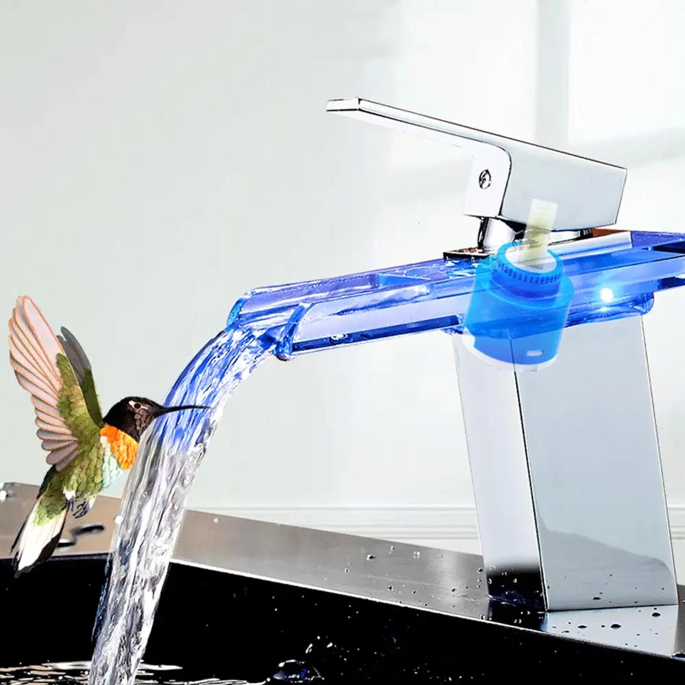 

SOLEDI LED Beautiful Switch Luminescence Tool Home Economic Faucet Bath Kitchen Stainless Steel Bathroom Bathtub Decorate