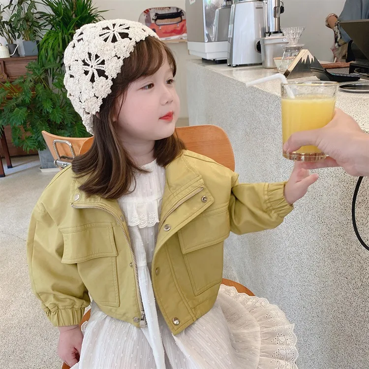 

Детская короткая куртка из искусственной кожи, 2 цвета