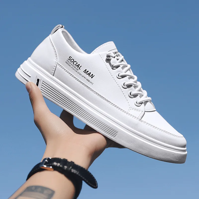 

Trendy Men's Autumn Footwear Men's Casual Sneakers White Low Cut Teenagers Students Black Winter Mens Casual Shoes Beige Leather
