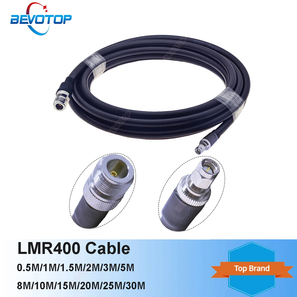 N Female to SMA Male LMR400 Cable 50 Ohm Low Loss RF Coax Pigtail Jumper for Helium Hotspot Bobcat Miner Lora Fiberglass Antenna |