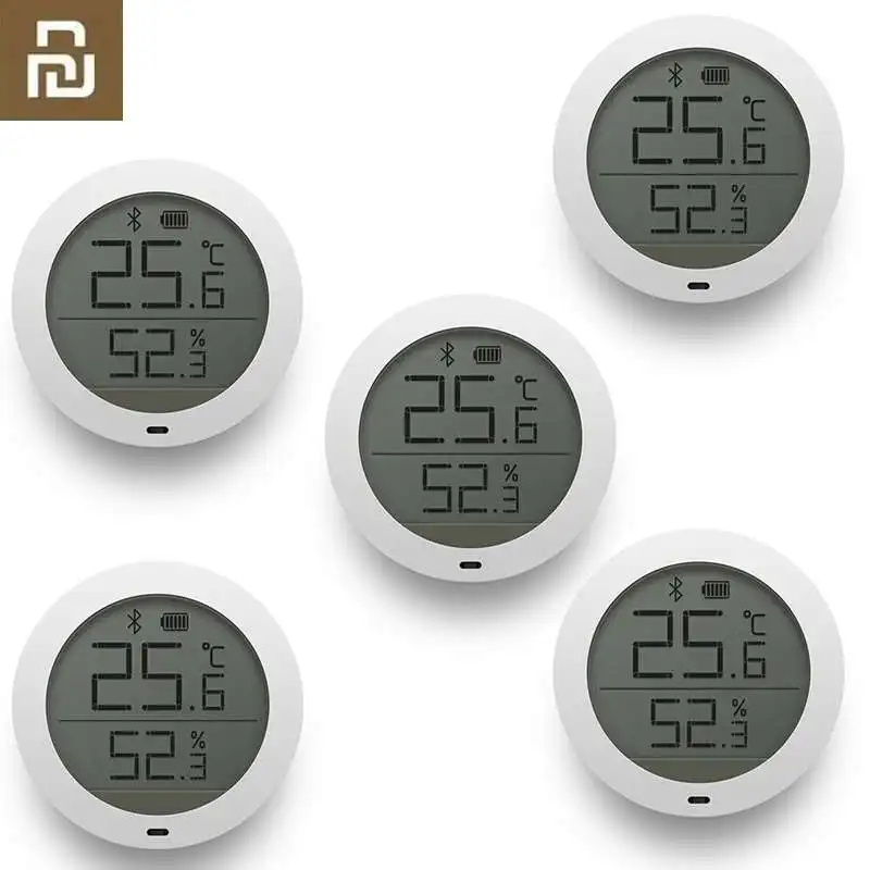 В комплекте Xiao mi ЖК-экран цифровой термометр mi jia Bluetooth температура Smart Hu mi dity датчик влажности mi Home - Color: 5pcs