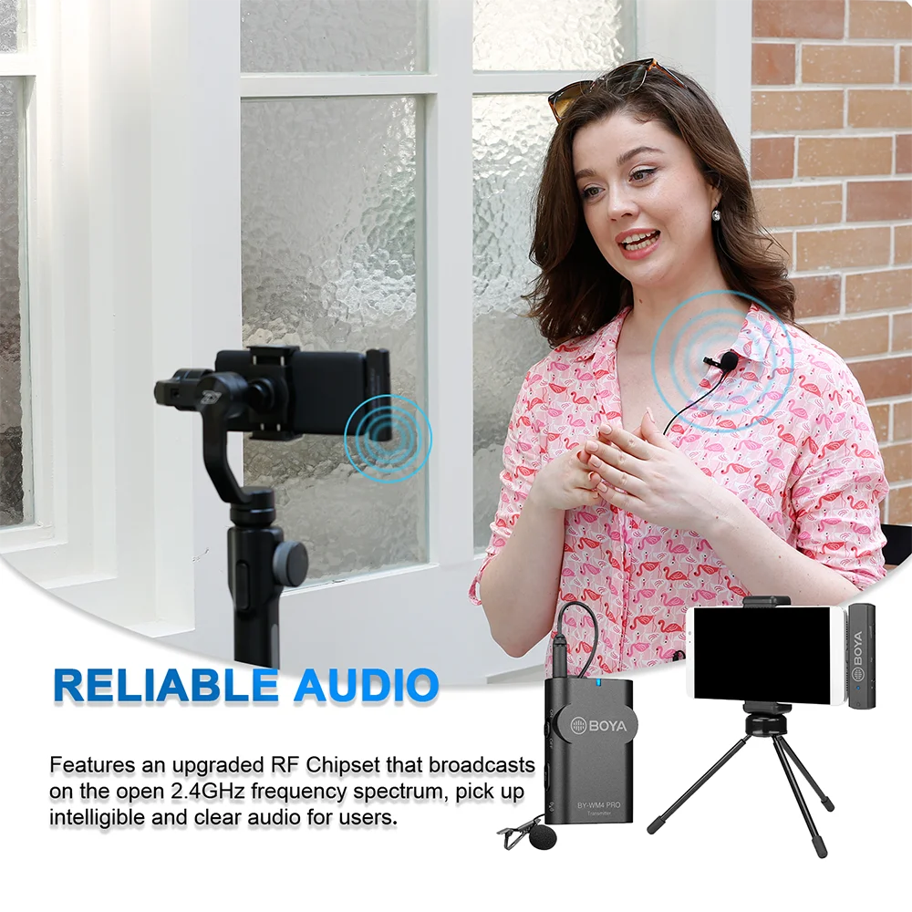 BOYA BY-WM4 PRO K5 2 4 ГГц Беспроводная микрофонная система смартфоны видео микрофон для
