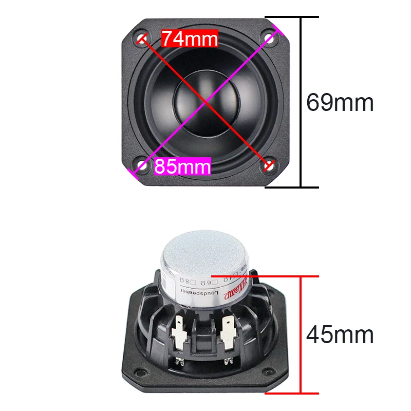 GHXAMP 2 5 дюймов полный диапазон динамиков 4 ом 15 Вт Неодимовый керамический оксид