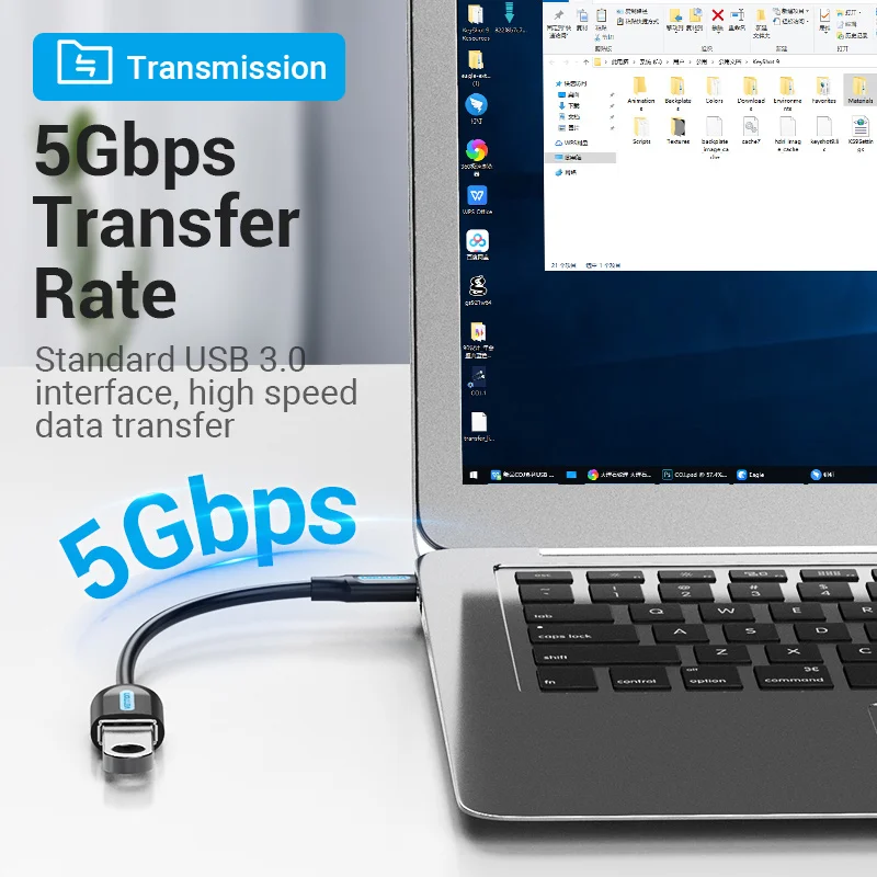 Vention USB C to USB OTG Cable Adapter USB Type C Male to USB 3.0 2.0 Female for Macbook Pro Samsung S20 USB C OTG Adapter