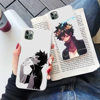 dabi boku no hero academia phone case white candy color for iphone 6 7 8 11 12 s mini pro x xs xr max plus