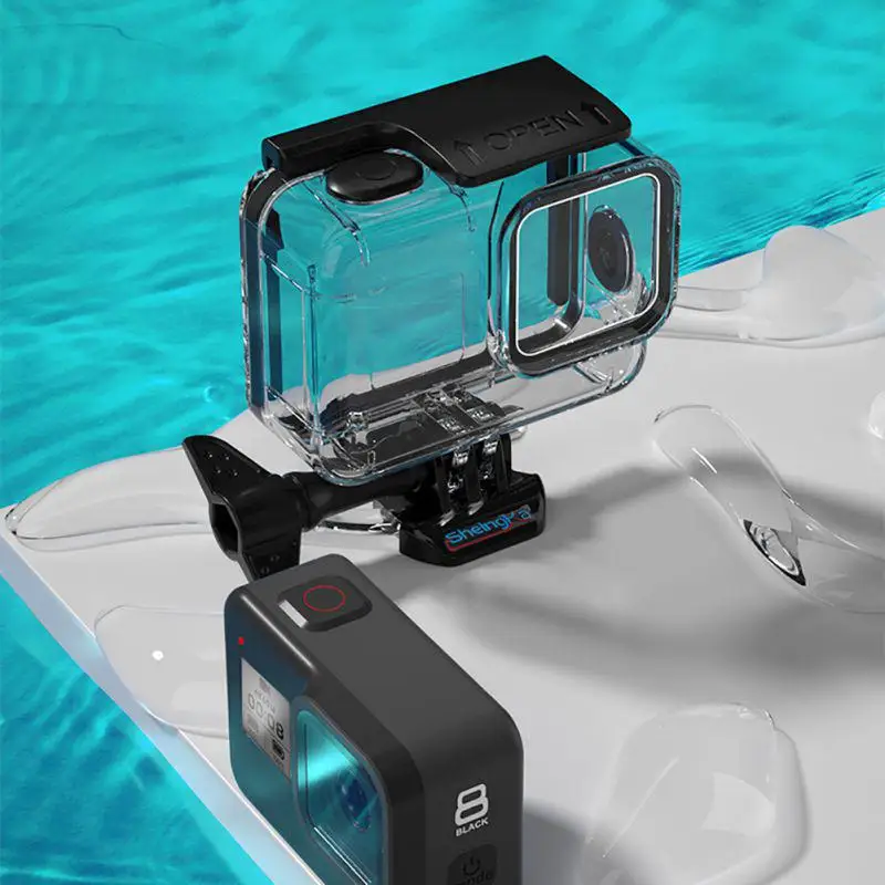 Yiwa мягкий резиновый ключ водонепроницаемый корпус Корпус для GoPro Hero 8 Черный