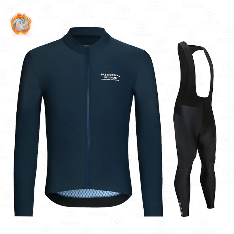 

Winter Thermal Fleece Cycling Jersey Set Pas Normal Studios Racing Bike Cycling Suit PNS Mountian Cycling Clothing Ropa Ciclismo