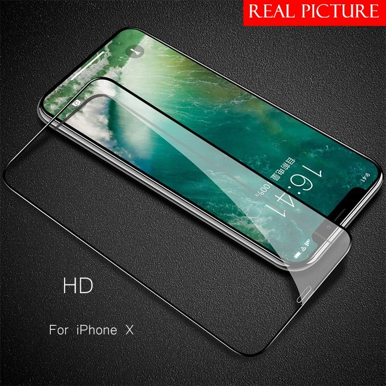 Полное покрытие закаленное стекло для iphone 7 6 6s 8 Plus x XS MAX XR защита экрана Защитное