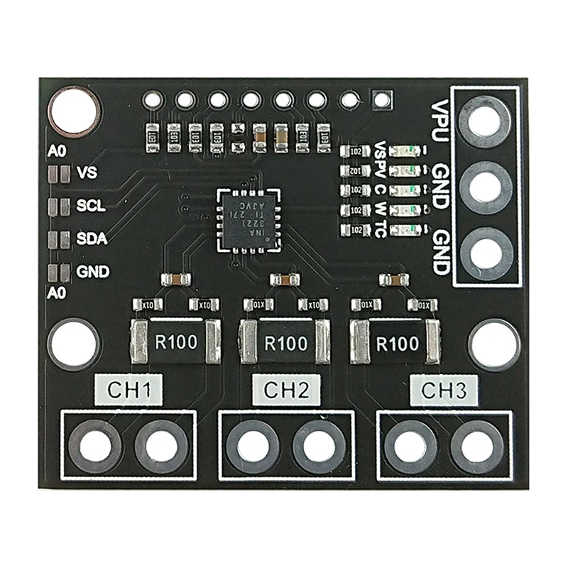 I2C SMBUS INA3221 трехканальный шунтирующий источник питания Напряжение монитор Плата