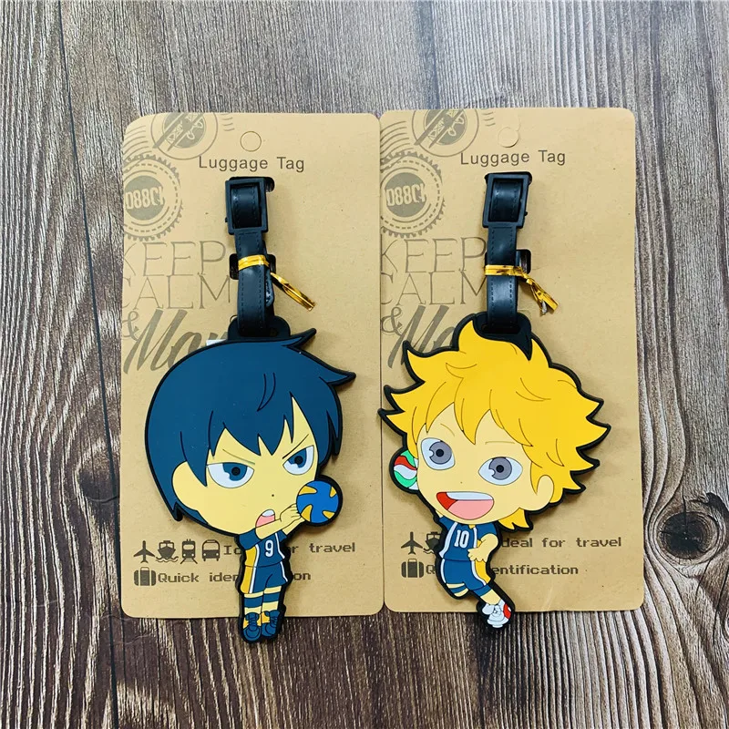 Haikyuu Аниме фигурки героев мультфильмов аксессуары багажная бирка на чемодан