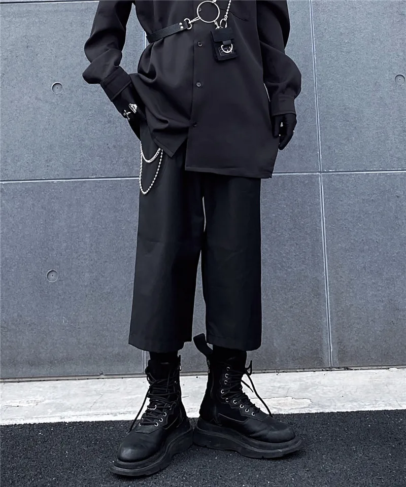 Гонконгский стиль японский свободный костюм с восьмиточечными брюками мужские