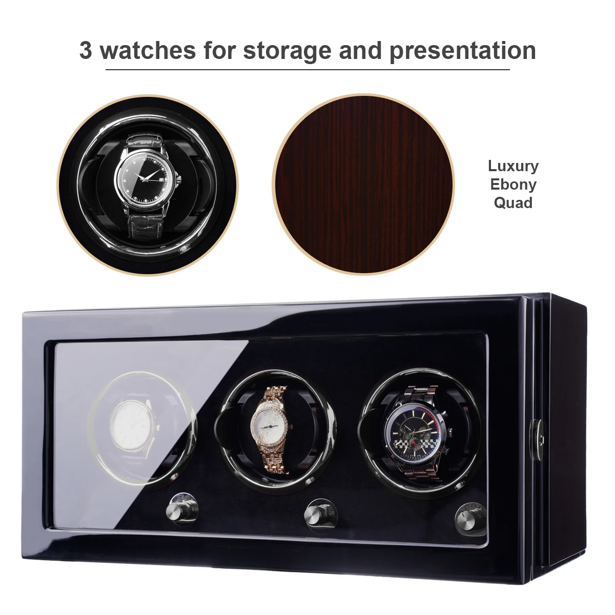 Устройство для намотки часов 3 автоматических с мотором Mabuchi и двойным источником