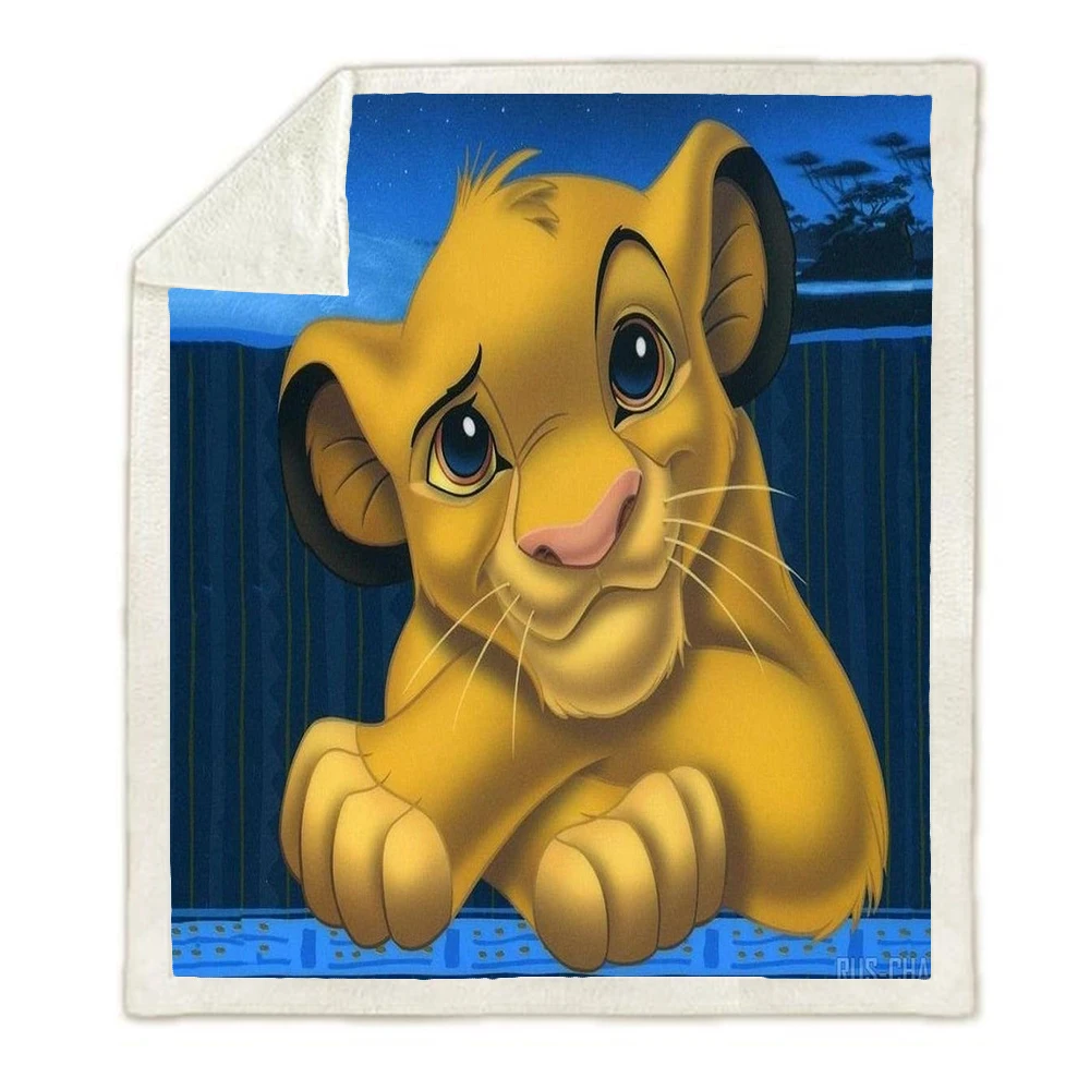 Disney для детей с рисунком в виде льва Король Лев Одеяло аниме персонажи фильмов 3D