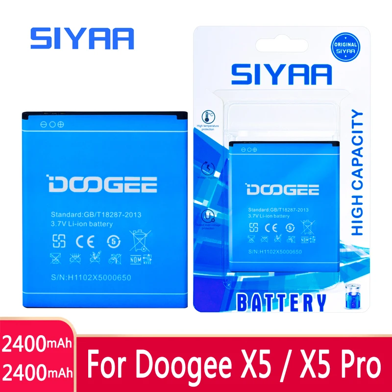 Оригинальный мобильный телефон Батарея Для Doogee X5 3 7 V ионно литиевая