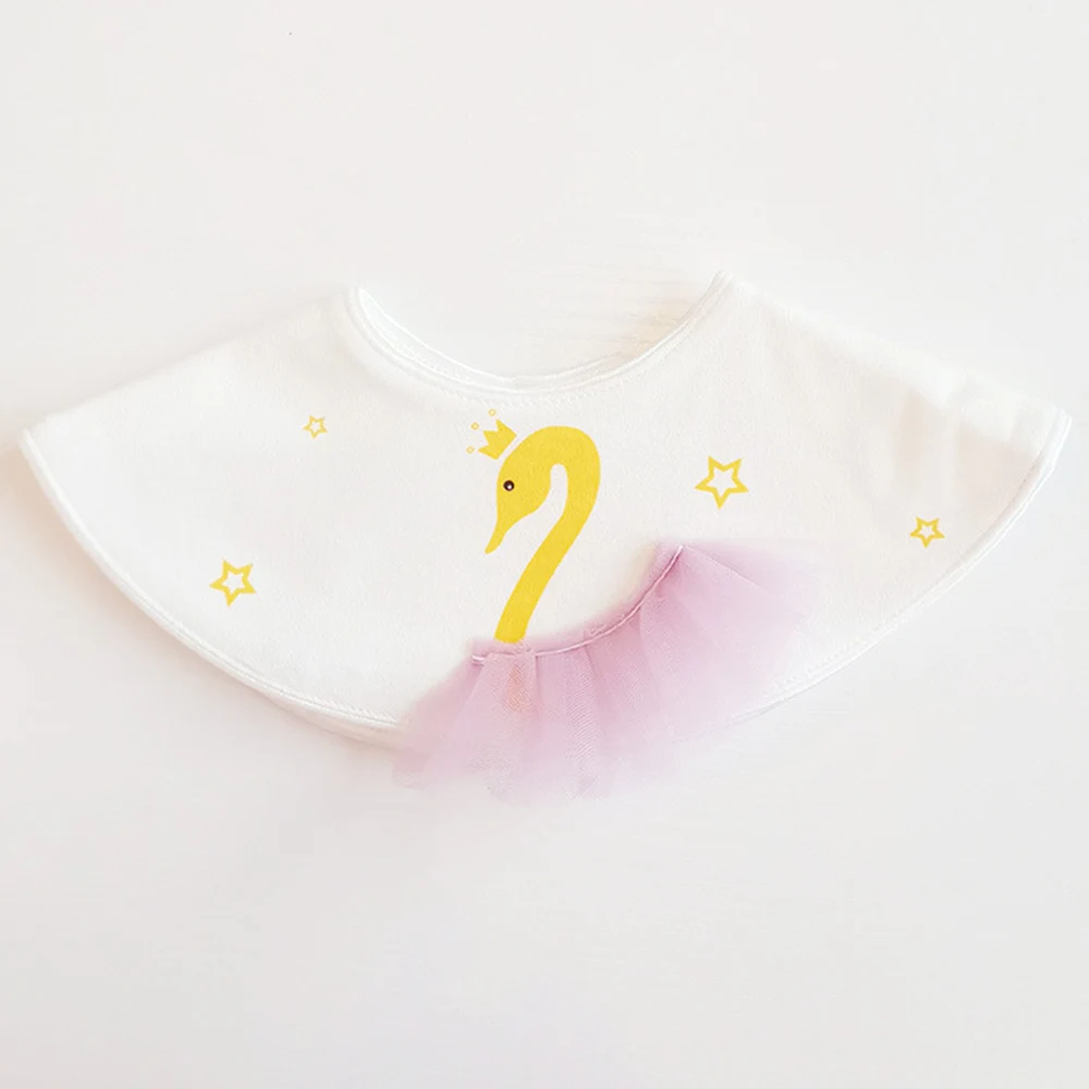 INS Стиль 360 градусов хлопок мультфильм кролик детские нагрудники с кружевной