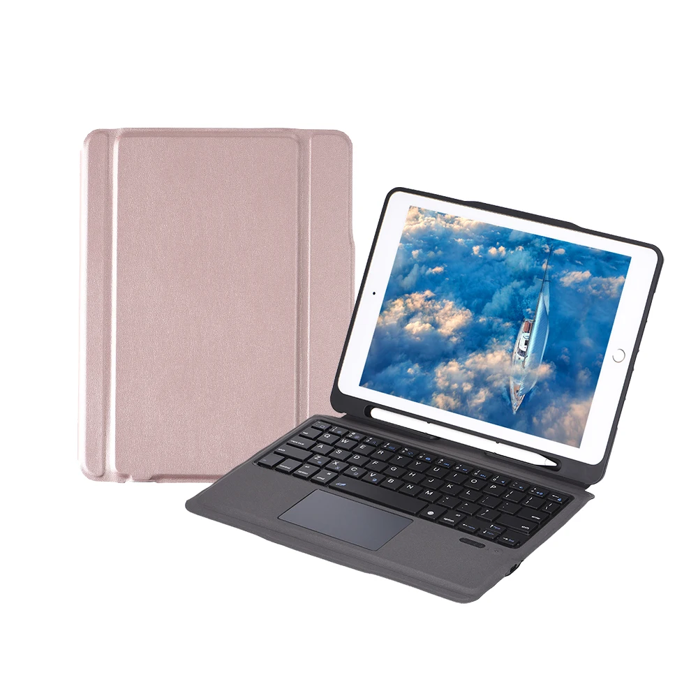 Чехол для ipad с беспроводной клавиатурой Сенсорная панель карандаш держатель iPad