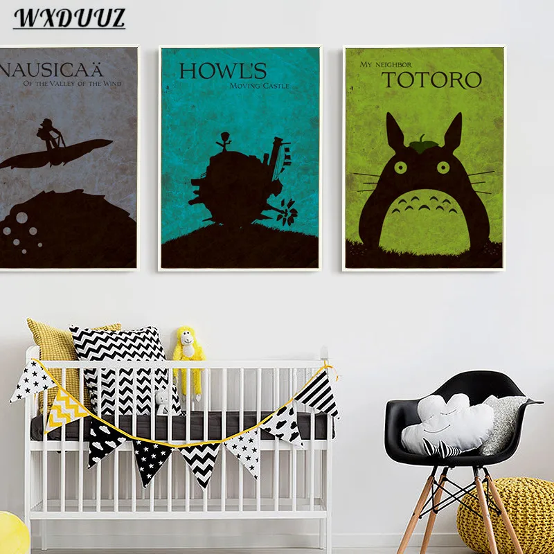 Коллекция аниме Миядзаки Хаяо/пэтроу/Тоторо ретро постер для гостиной милый