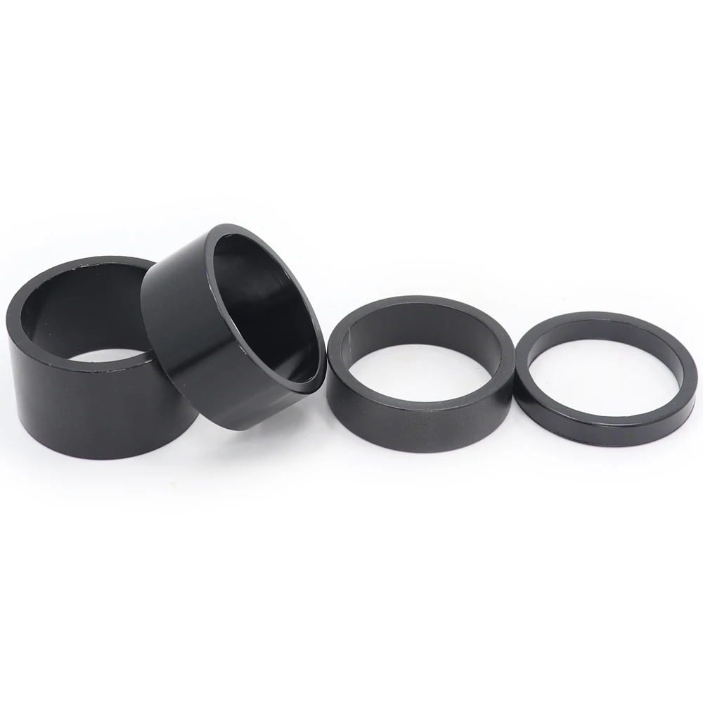 

4PCS Aluminum Bike Gasket Headset Washer 5/10/15/20mm MTB 28.6 Front Fork Washer Bike Stem Handlebar Spacers Ring Gasket