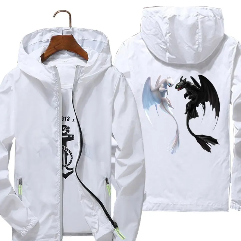 

2021 jackets for men fury and toothless Windbreak jacket Reflective Skin Sun Spring Autumn brand jacket printing