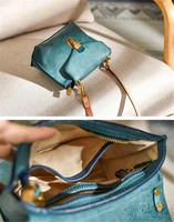 Small fresh mini womens genuine leather messenger shoulder bag head layer cowhide simple fashion trend small shoulder bag