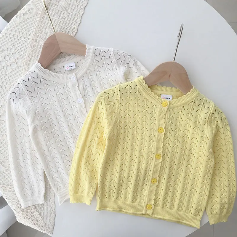 

Girls' Autumn Round Neck Long Sleeve Knit Long Sleeve Top Children Cardigan Jacket Girls Coats Girls Autumn Clothes Kids Jacket