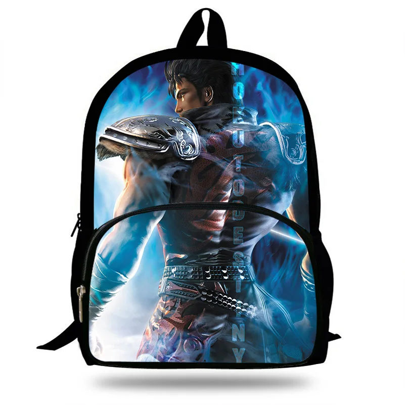 16 дюймов Hokuto No Ken школьная сумка для мальчиков с принтом школьный рюкзак