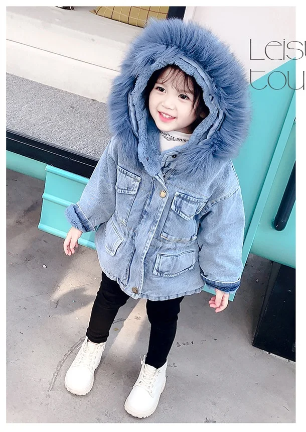 Взрывные модели зимней одежды Ковбойское пальто с меховым воротником для