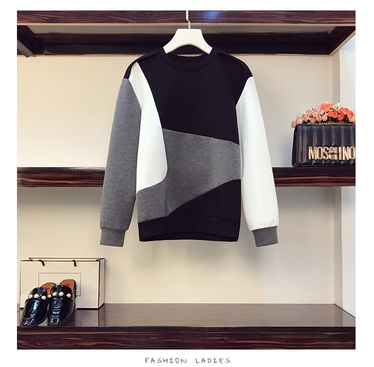 

High Quality Women Tracksuit Two Piece Sets Autumn Winter Female Chic Pullover&Casual Pantst Suits Lady Thick Warm 2Pc Sportuits