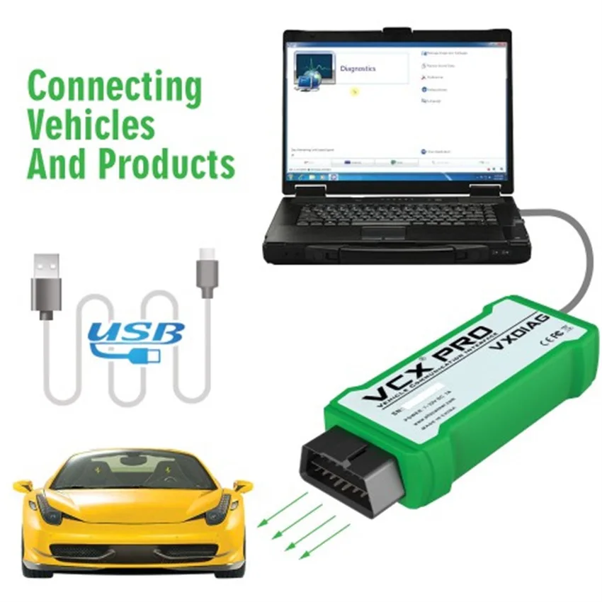 [VXDIAG Дистрибьютор] VXDIAG VCX NANO PRO для GM/Ford/Mazda/VW/HONDA/VOLVO/TOYOTA/JLR 7 в 1 OBD2 автомобильный