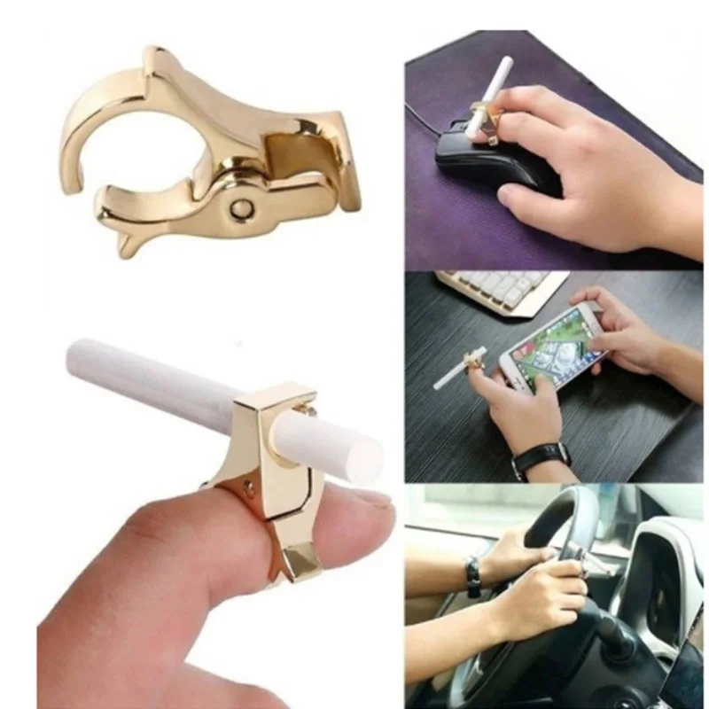 1 шт. креативный дизайн кольца подставка для рук держатель сигарет прочный сплав