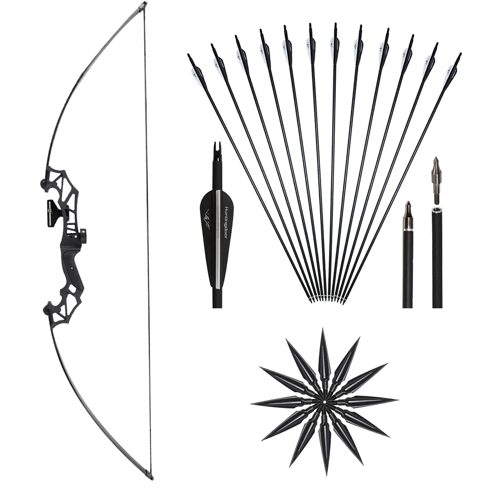 

54inch Archery Takedown Recurve Bow and Arrow Set 30lb/40lb Right Hand Longbow Kit for Adult Beginner Outdoor Training Hunting