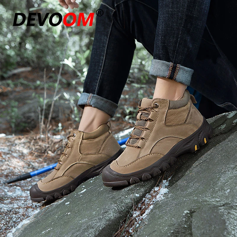 Winter Outdoor Tactical Hiking Boots Men Non-Slip Waterproof Snow 2021 Sneakers Climbing Mountain Trail Trekking Shoes | Спорт и