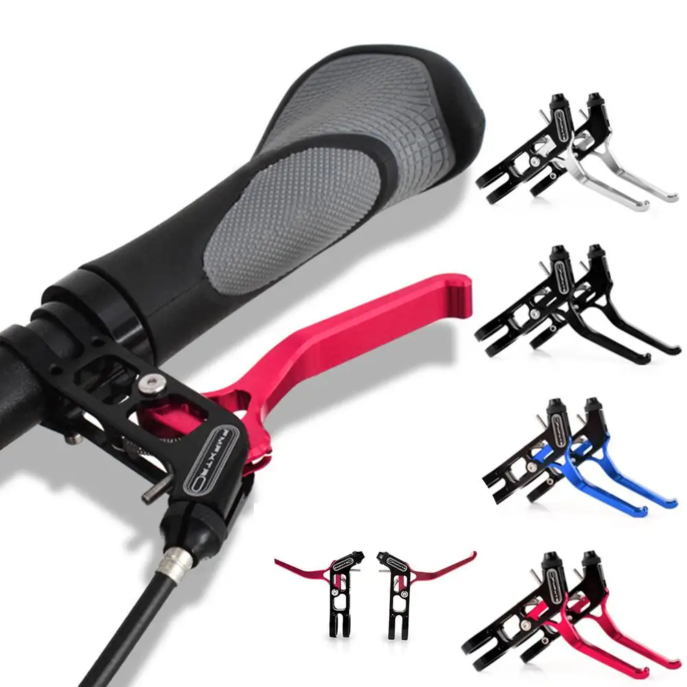 

1 пара Алюминий сплав складной велосипед тормозные рычаги ручной рукоятка тормоза Cnc ультра-светильник тяга провода фиксированный Шестерни тормозные рычаги