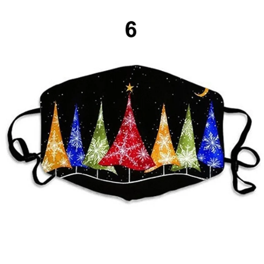 

1 шт. Рождественская защитная маска для лица для взрослых, маска для лица для Хэллоуина, косплея, рождественские украшения 2022 с новым годом