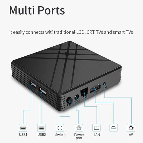 

Smart TV BOX Android 10.0 4GB RAM 32GB ROM 2.4G Wifi TVbox 3D 4K Video Media Player 100M Set Top Box Wi-Fi Smart Tv Box