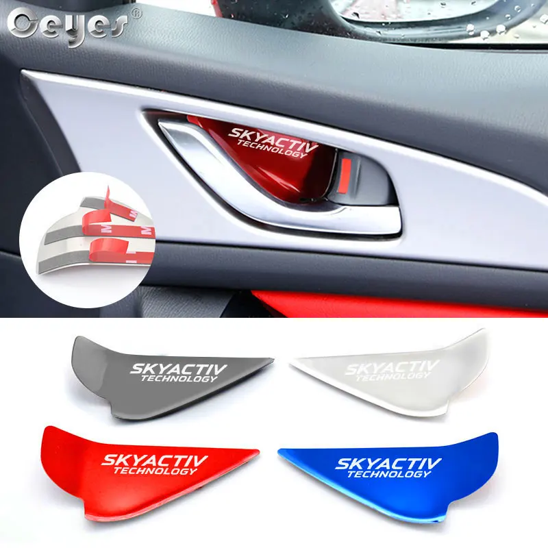 Автомобильный интерьер дверная ручка Накладка наклейки для Mazda 3 6 BL BM GJ CX3 CX 5 CX5 KE KF