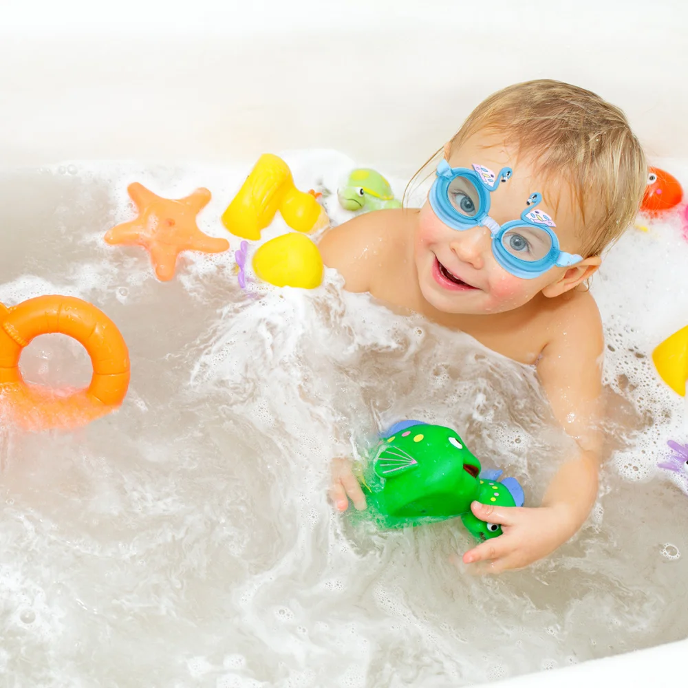 

Adjustble Kids Swim Goggles Anti-Fog Cartoon Children Swimming Glasses Swan Decorative Beach Pool Accessories Eyewear)