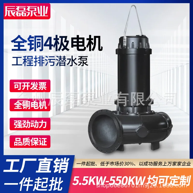

High-power three-phase sewage pump engineering sewage water mixing JYWQ380V high-lift mud agricultural submersible electric pump